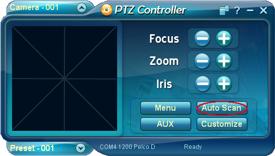 PTZ Controller Auto Scan